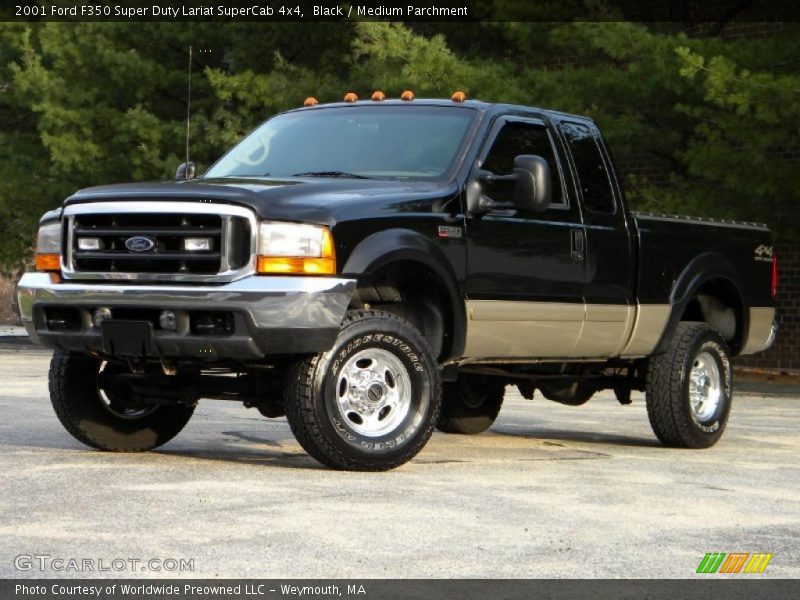 Black / Medium Parchment 2001 Ford F350 Super Duty Lariat SuperCab 4x4