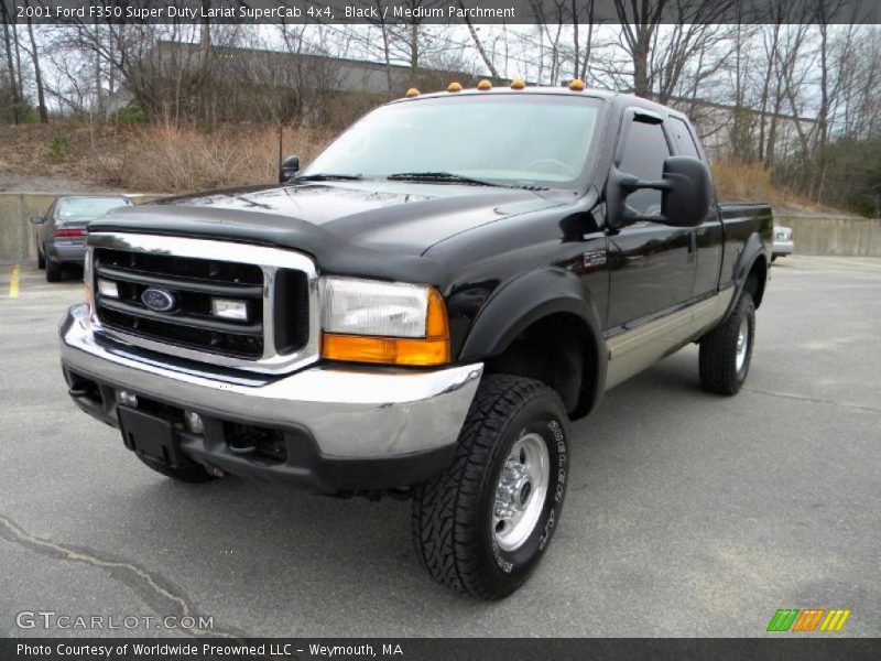 Black / Medium Parchment 2001 Ford F350 Super Duty Lariat SuperCab 4x4
