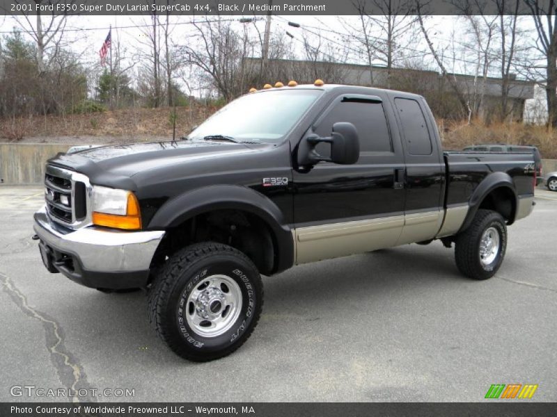 Black / Medium Parchment 2001 Ford F350 Super Duty Lariat SuperCab 4x4