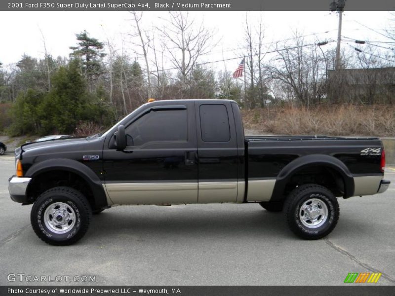 Black / Medium Parchment 2001 Ford F350 Super Duty Lariat SuperCab 4x4