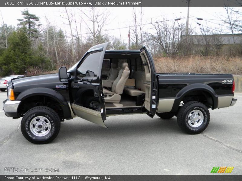 Black / Medium Parchment 2001 Ford F350 Super Duty Lariat SuperCab 4x4