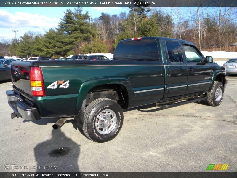 Forest Green Metallic / Graphite 2002 Chevrolet Silverado 2500 LS Extended Cab 4x4