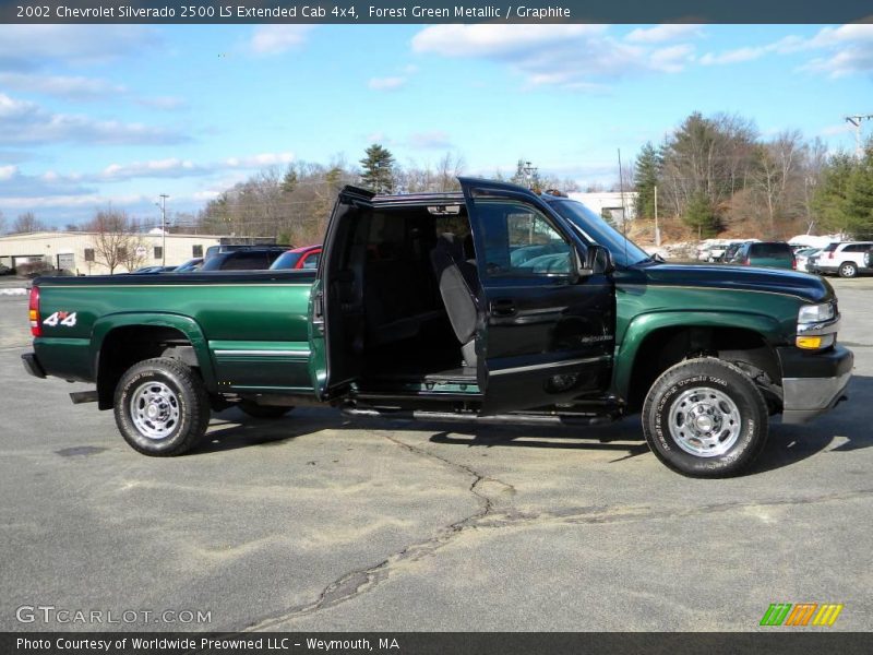 Forest Green Metallic / Graphite 2002 Chevrolet Silverado 2500 LS Extended Cab 4x4