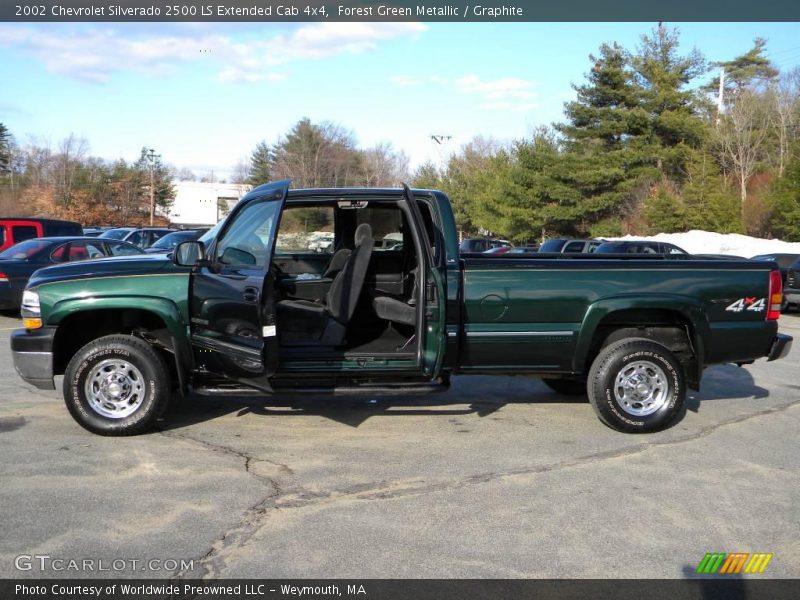 Forest Green Metallic / Graphite 2002 Chevrolet Silverado 2500 LS Extended Cab 4x4