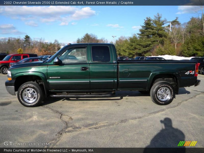 Forest Green Metallic / Graphite 2002 Chevrolet Silverado 2500 LS Extended Cab 4x4