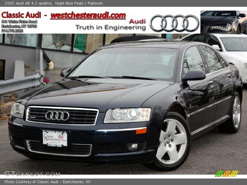 Night Blue Pearl / Platinum 2005 Audi A8 4.2 quattro