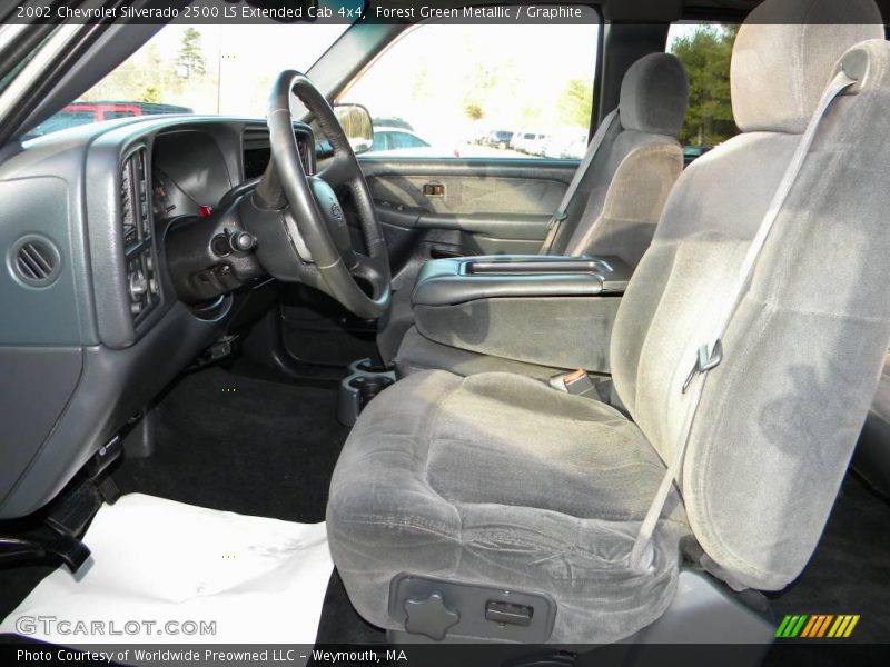 Forest Green Metallic / Graphite 2002 Chevrolet Silverado 2500 LS Extended Cab 4x4