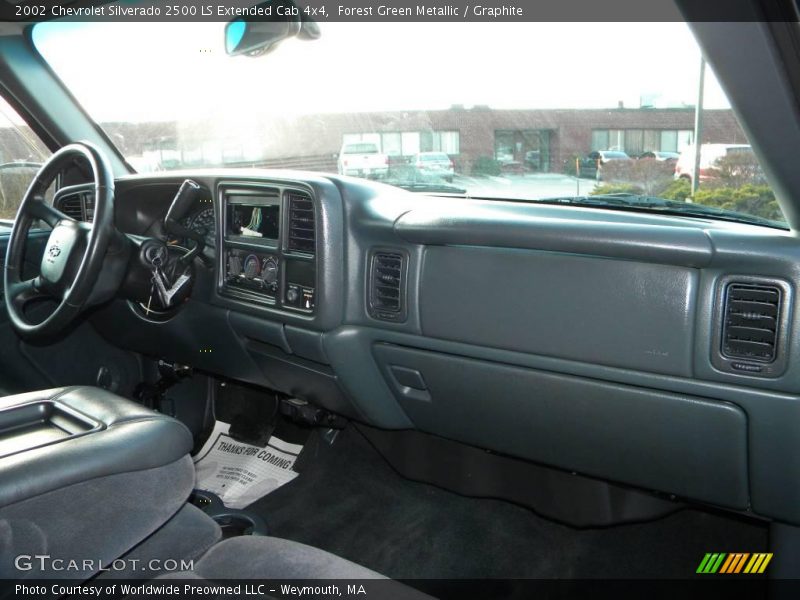 Forest Green Metallic / Graphite 2002 Chevrolet Silverado 2500 LS Extended Cab 4x4