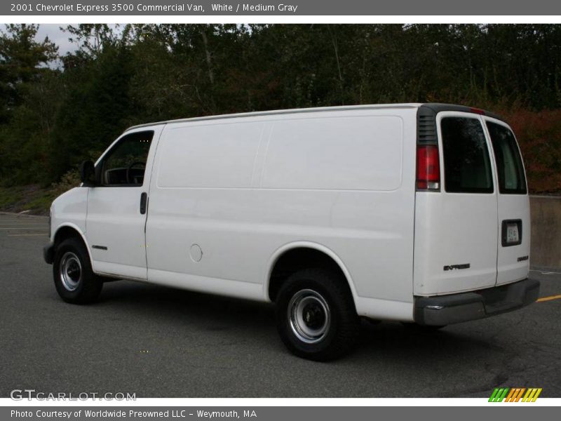 White / Medium Gray 2001 Chevrolet Express 3500 Commercial Van