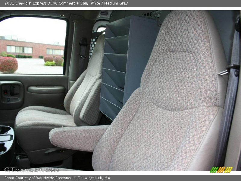 White / Medium Gray 2001 Chevrolet Express 3500 Commercial Van