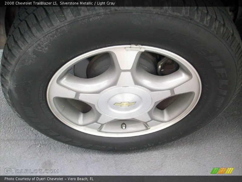 Silverstone Metallic / Light Gray 2008 Chevrolet TrailBlazer LS