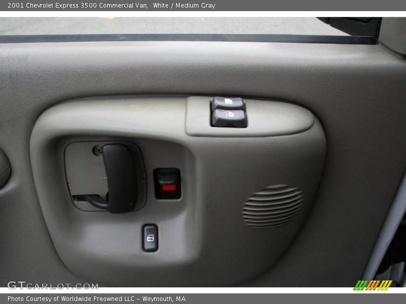 White / Medium Gray 2001 Chevrolet Express 3500 Commercial Van