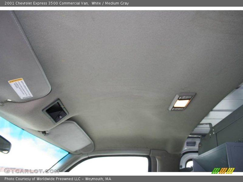 White / Medium Gray 2001 Chevrolet Express 3500 Commercial Van