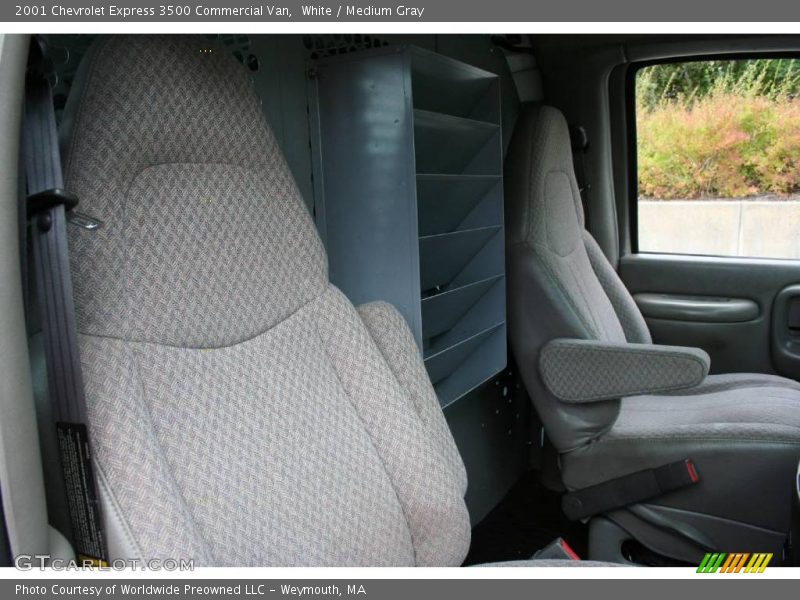 White / Medium Gray 2001 Chevrolet Express 3500 Commercial Van