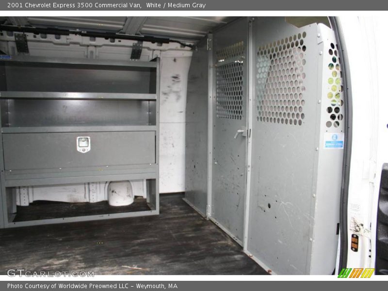 White / Medium Gray 2001 Chevrolet Express 3500 Commercial Van