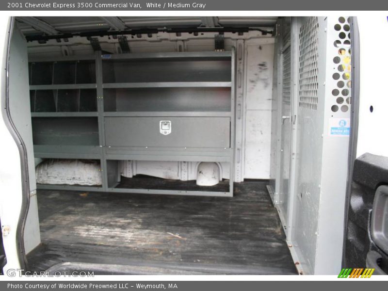 White / Medium Gray 2001 Chevrolet Express 3500 Commercial Van
