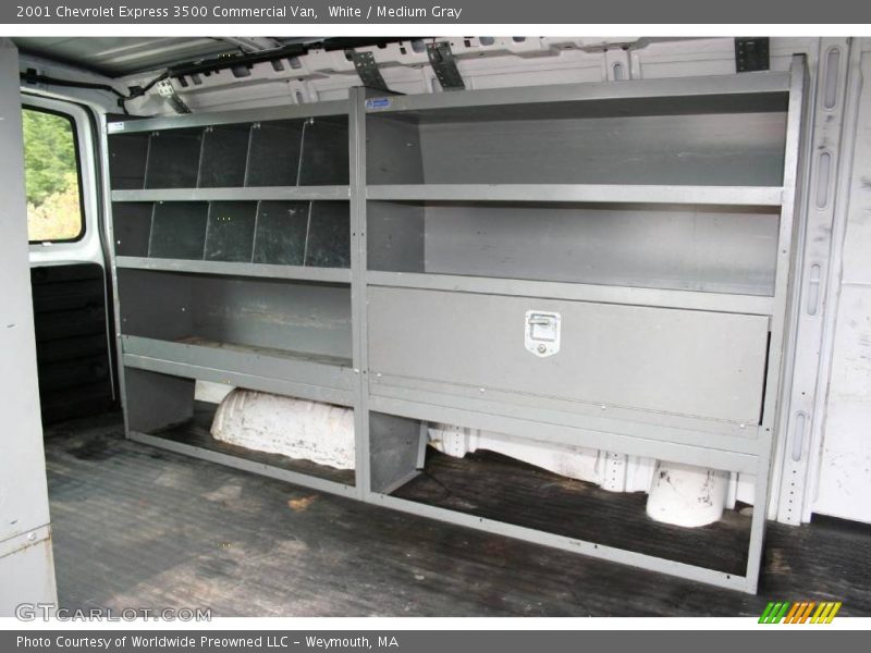 White / Medium Gray 2001 Chevrolet Express 3500 Commercial Van