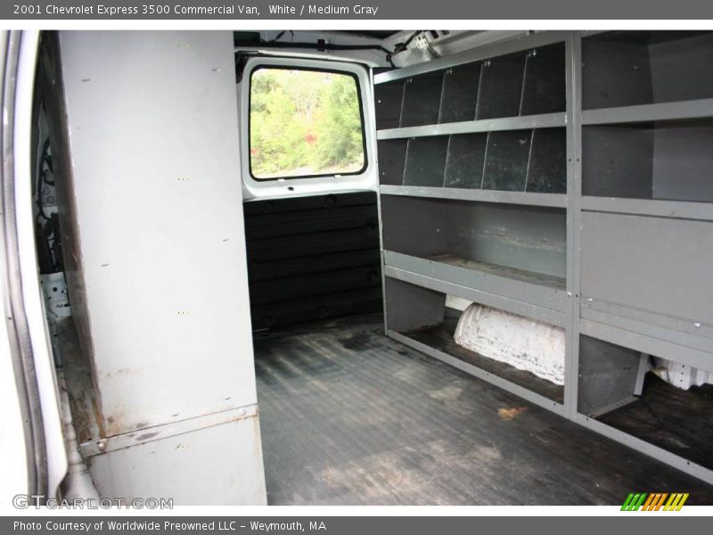 White / Medium Gray 2001 Chevrolet Express 3500 Commercial Van
