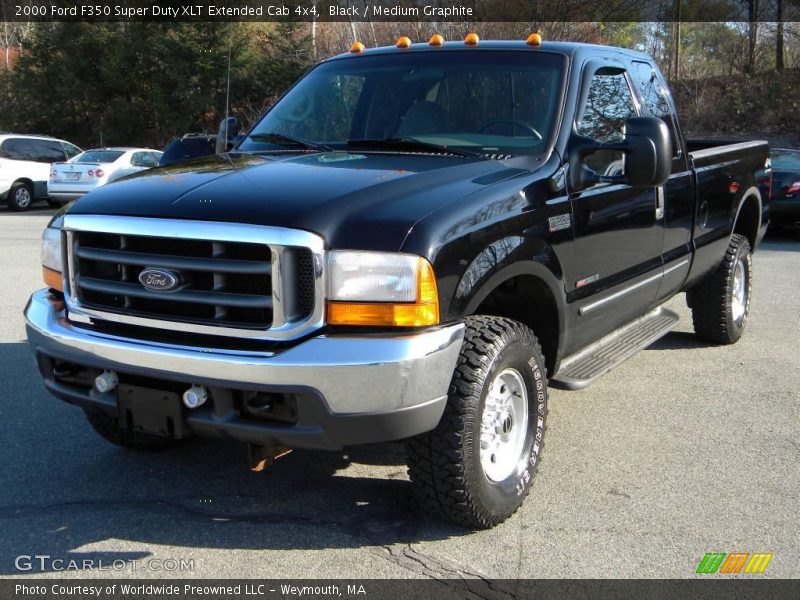 Black / Medium Graphite 2000 Ford F350 Super Duty XLT Extended Cab 4x4