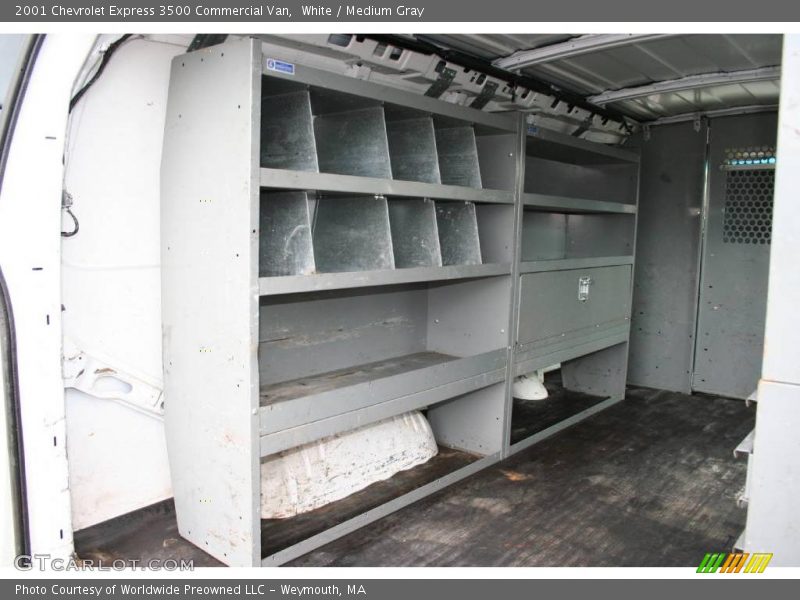 White / Medium Gray 2001 Chevrolet Express 3500 Commercial Van