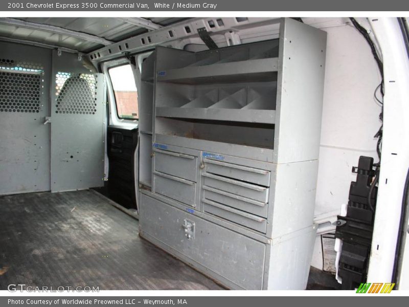 White / Medium Gray 2001 Chevrolet Express 3500 Commercial Van
