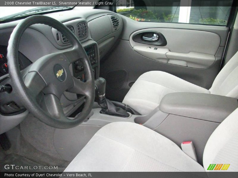 Silverstone Metallic / Light Gray 2008 Chevrolet TrailBlazer LS