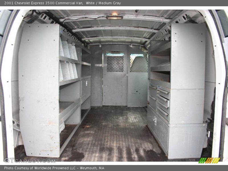 White / Medium Gray 2001 Chevrolet Express 3500 Commercial Van