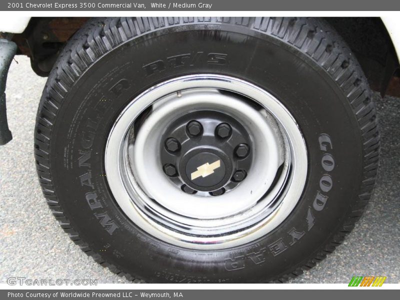 White / Medium Gray 2001 Chevrolet Express 3500 Commercial Van