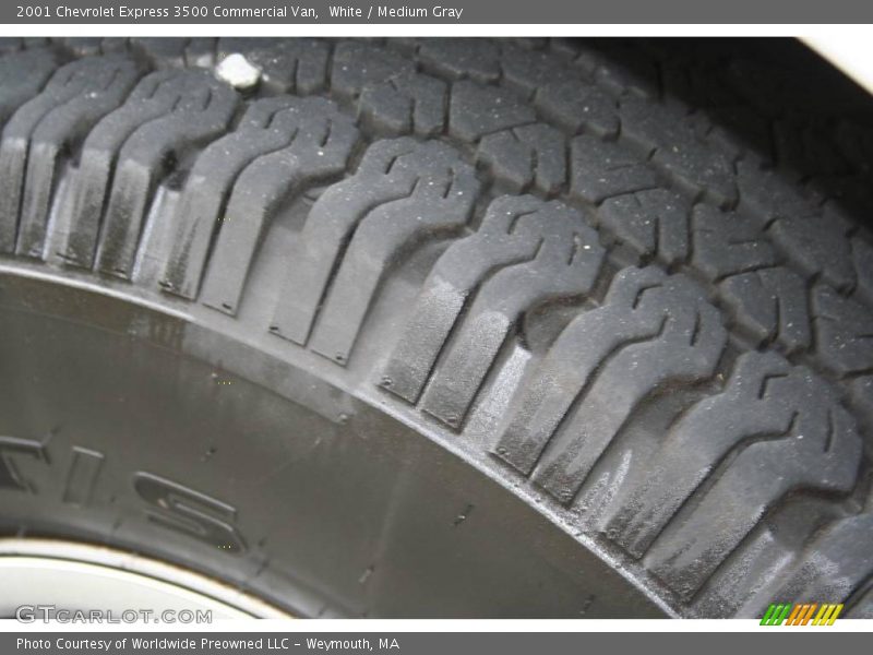 White / Medium Gray 2001 Chevrolet Express 3500 Commercial Van