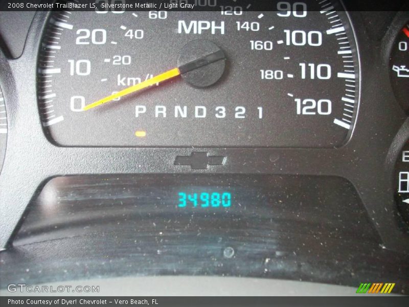 Silverstone Metallic / Light Gray 2008 Chevrolet TrailBlazer LS