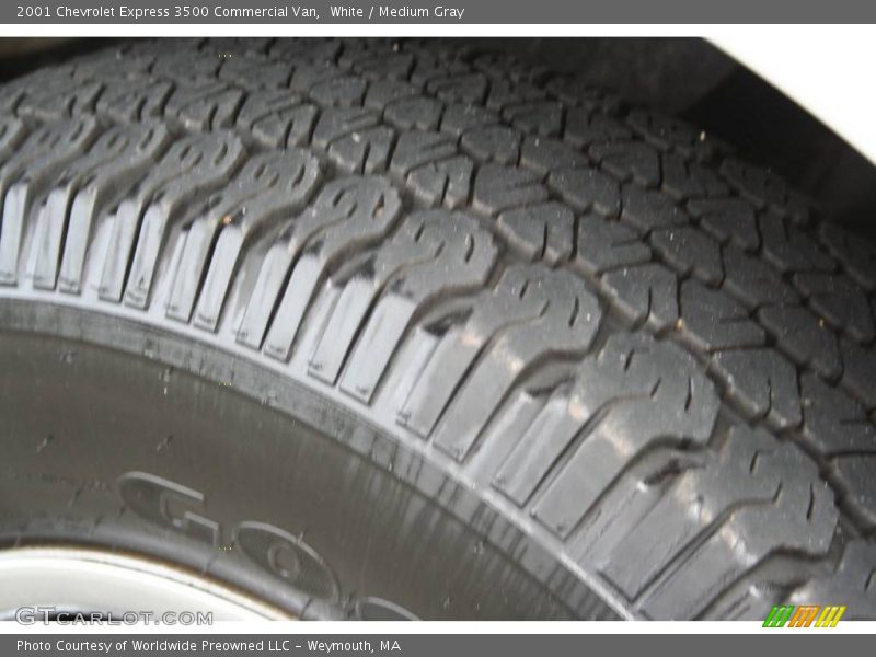 White / Medium Gray 2001 Chevrolet Express 3500 Commercial Van