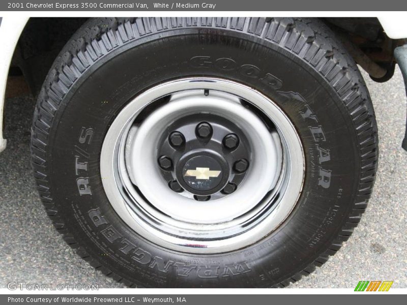 White / Medium Gray 2001 Chevrolet Express 3500 Commercial Van