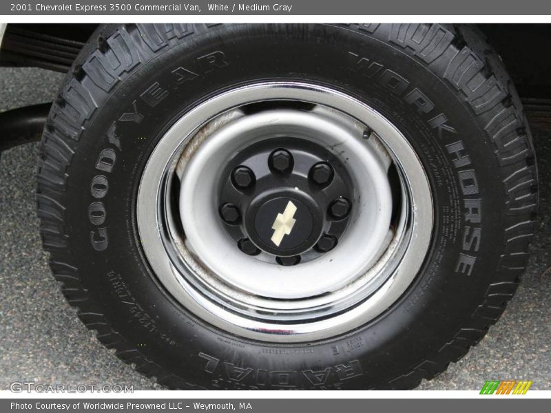 White / Medium Gray 2001 Chevrolet Express 3500 Commercial Van