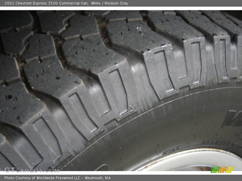 White / Medium Gray 2001 Chevrolet Express 3500 Commercial Van