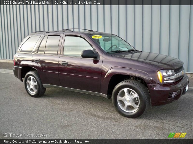 Dark Cherry Metallic / Light Gray 2008 Chevrolet TrailBlazer LS 4x4