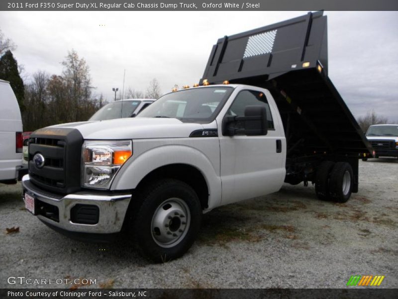 Oxford White / Steel 2011 Ford F350 Super Duty XL Regular Cab Chassis Dump Truck