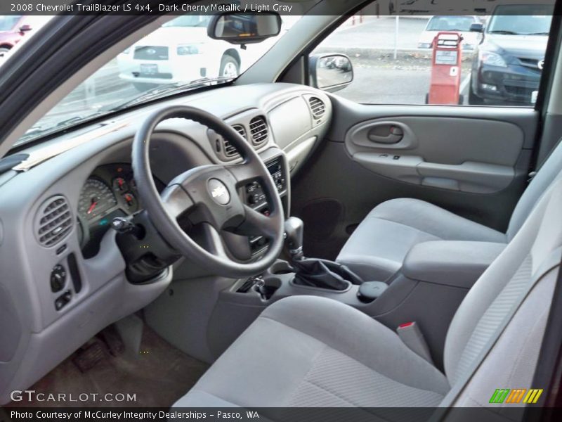 Dark Cherry Metallic / Light Gray 2008 Chevrolet TrailBlazer LS 4x4