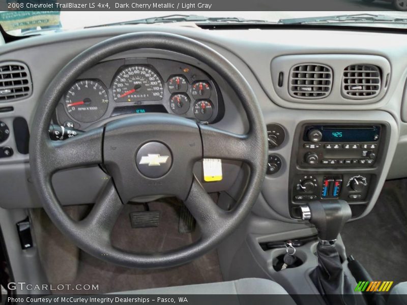 Dark Cherry Metallic / Light Gray 2008 Chevrolet TrailBlazer LS 4x4