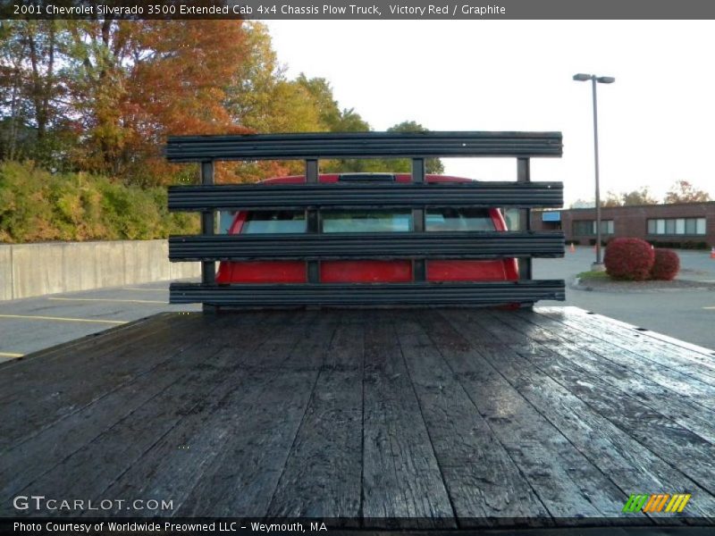 Victory Red / Graphite 2001 Chevrolet Silverado 3500 Extended Cab 4x4 Chassis Plow Truck