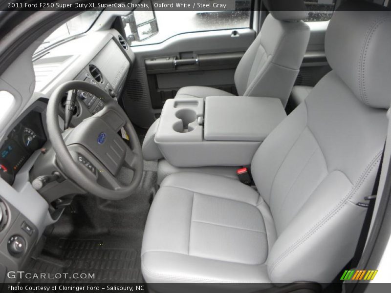 Oxford White / Steel Gray 2011 Ford F250 Super Duty XL SuperCab Chassis