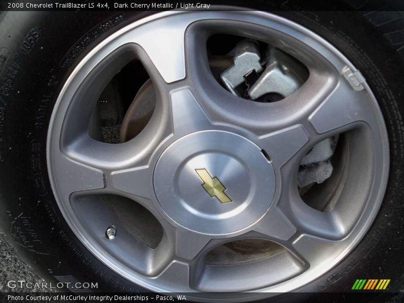 Dark Cherry Metallic / Light Gray 2008 Chevrolet TrailBlazer LS 4x4