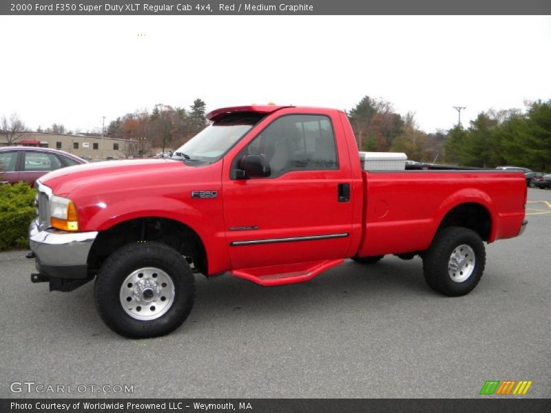  2000 F350 Super Duty XLT Regular Cab 4x4 Red