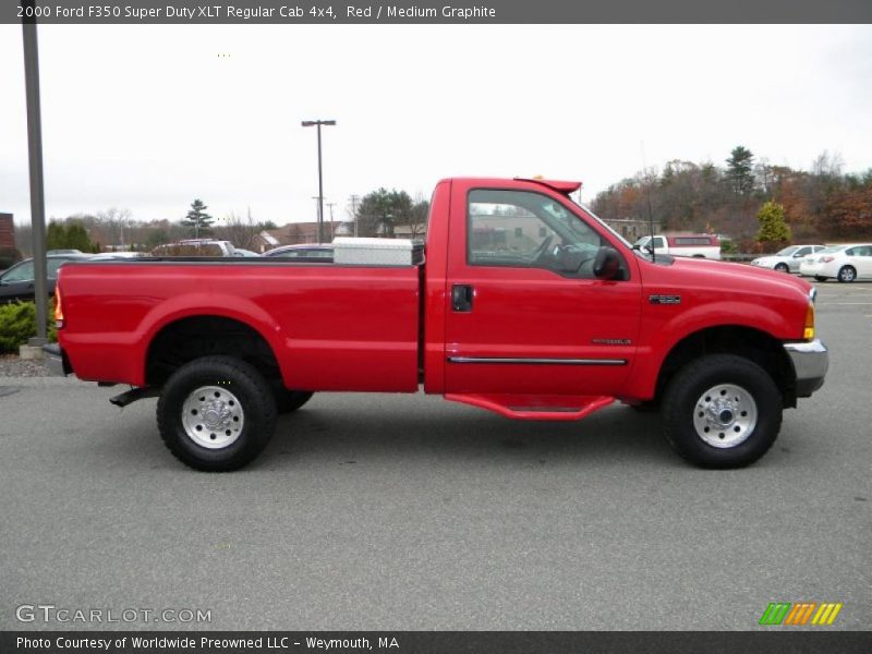 Red / Medium Graphite 2000 Ford F350 Super Duty XLT Regular Cab 4x4