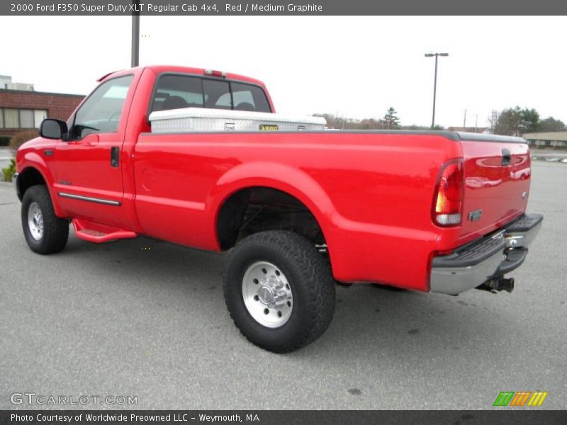 Red / Medium Graphite 2000 Ford F350 Super Duty XLT Regular Cab 4x4