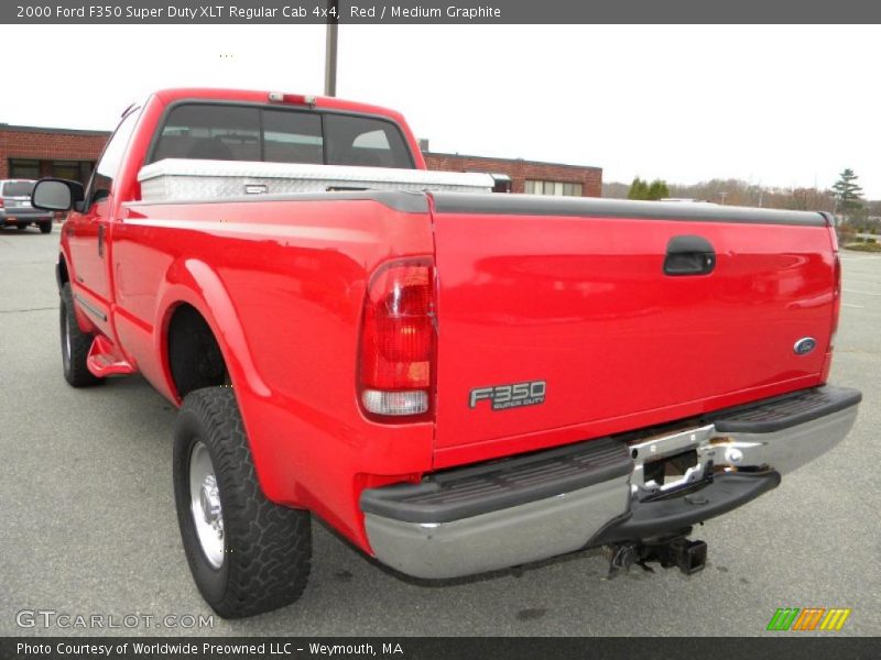 Red / Medium Graphite 2000 Ford F350 Super Duty XLT Regular Cab 4x4