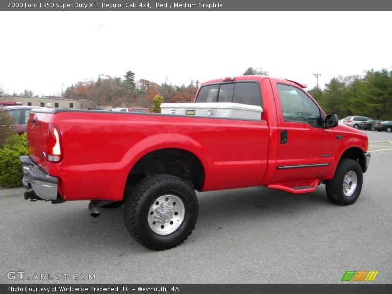 Red / Medium Graphite 2000 Ford F350 Super Duty XLT Regular Cab 4x4