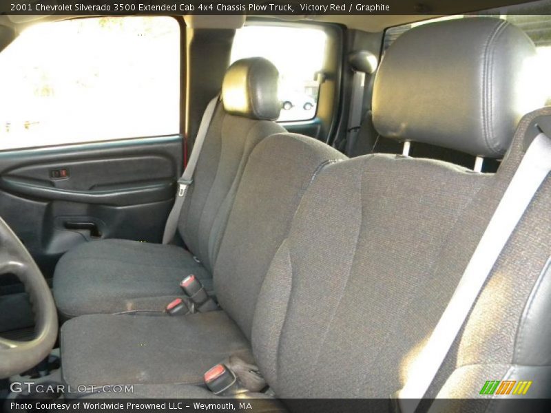 Victory Red / Graphite 2001 Chevrolet Silverado 3500 Extended Cab 4x4 Chassis Plow Truck