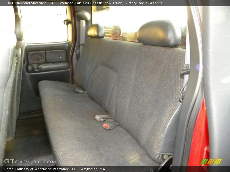 Victory Red / Graphite 2001 Chevrolet Silverado 3500 Extended Cab 4x4 Chassis Plow Truck