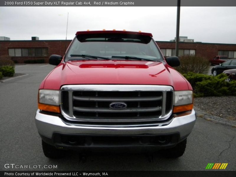Red / Medium Graphite 2000 Ford F350 Super Duty XLT Regular Cab 4x4