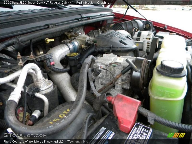 Red / Medium Graphite 2000 Ford F350 Super Duty XLT Regular Cab 4x4